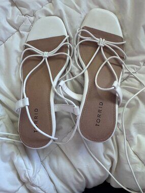 Torrid Lace Up Kitten Heels